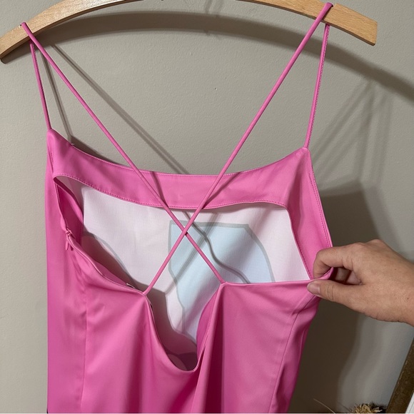 Fiorucci Flying Logo Pink Slip dress size Small - Picture 9 of 15